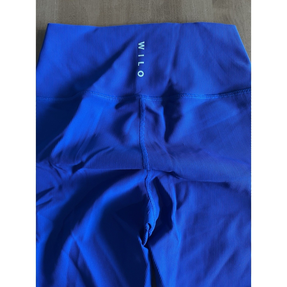 Wilo the Label Women's Ribbed 7/8 Leggings Cobalt Blue Red Size S Small Run Yoga - Picture 9 of 9